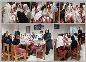 مسابقه نقاشی با موضوع" کتاب" همراه با دانش آموزان پایه پنجم دبستان شهید قزوینی