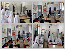 معرفی منابع جشنواره سیزدهمین دوره جشنواره کتابخوانی رضوی در دبستان شهید فرسیان روستای علی آبادعسگرخان